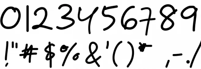 ZakirahsCasual Font OTHER CHARS