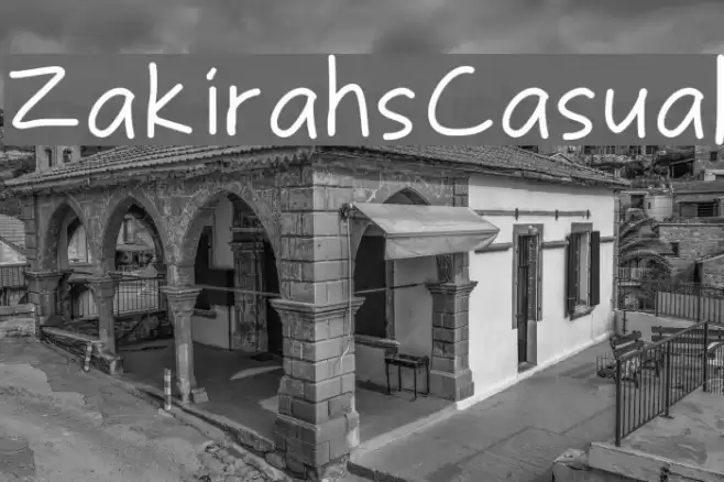 ZakirahsCasual Font examples