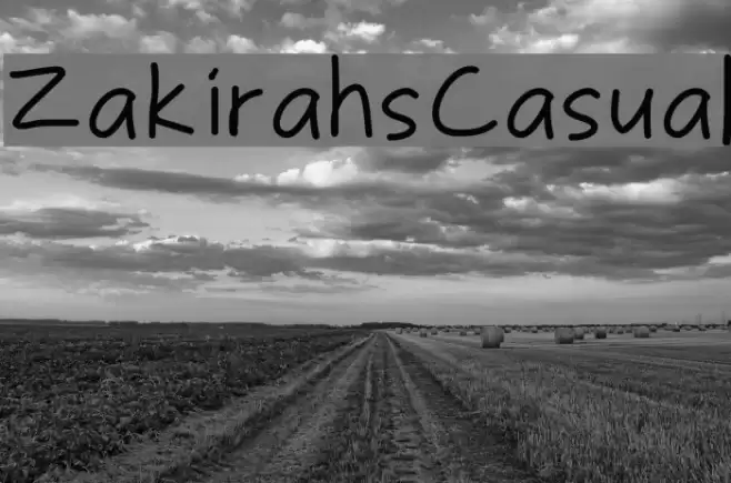 ZakirahsCasual Font examples