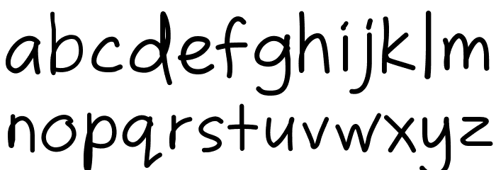 ZakirahsCasual Font LOWERCASE