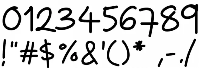 ZakirahsHand Font OTHER CHARS