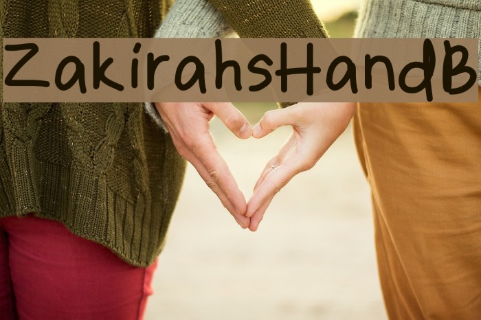 ZakirahsHandB Font examples