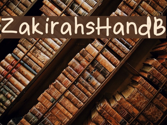 ZakirahsHandB Font examples