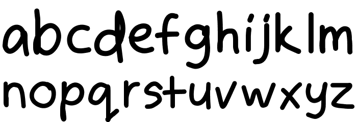 ZakirahsHandB Font LOWERCASE
