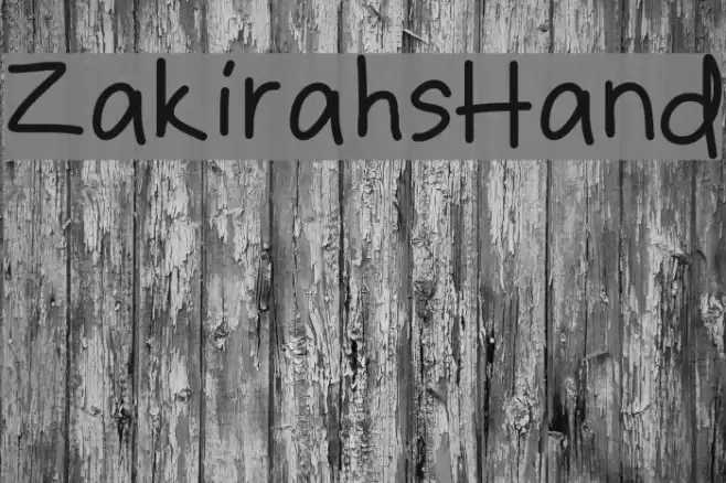 ZakirahsHand Font examples