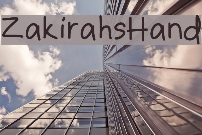 ZakirahsHand Font examples
