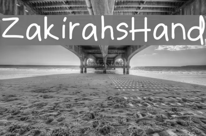 ZakirahsHand Font examples