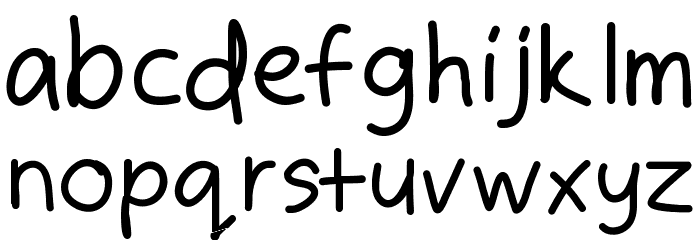 ZakirahsHand Font LOWERCASE