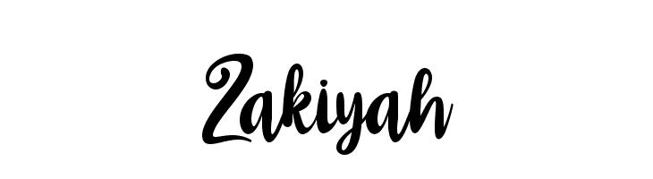 Zakiyah  font caratteri gratis