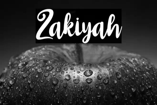 Zakiyah Font examples