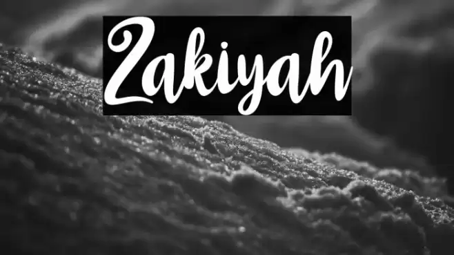 Zakiyah Font examples