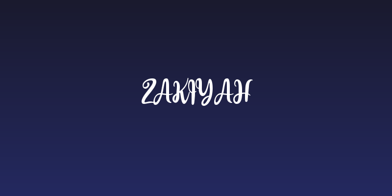 Zakiyah Social Header