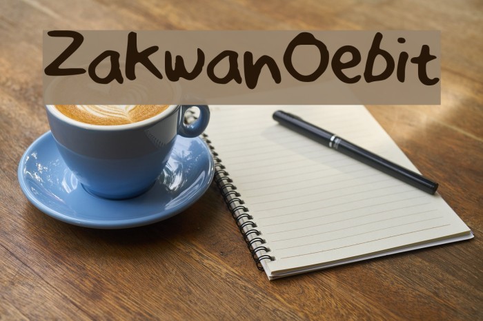 ZakwanOebit Font examples