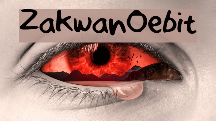ZakwanOebit Font examples