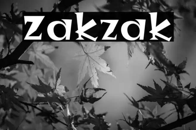 Zakzak Шрифта examples