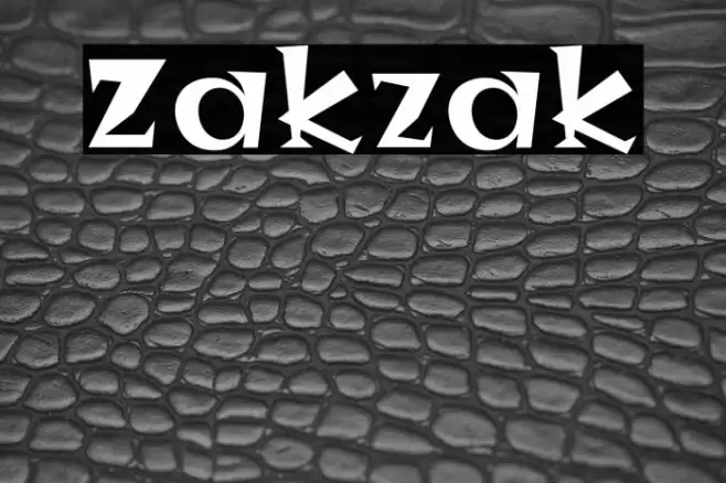 Zakzak Шрифта examples