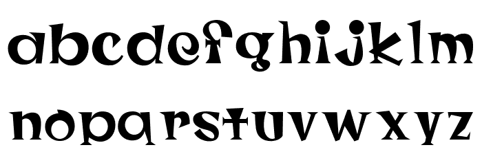 Zakzak Schriftart Kleinbuchstaben
