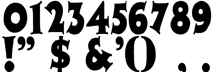 Zaleski Condensed Font OTHER CHARS