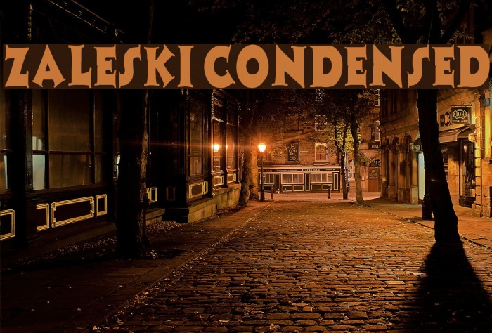 Zaleski Condensed Font examples
