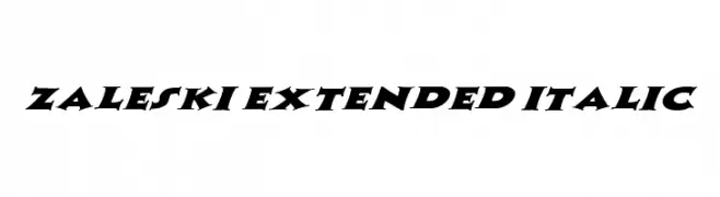Zaleski Extended Italic  font caratteri gratis