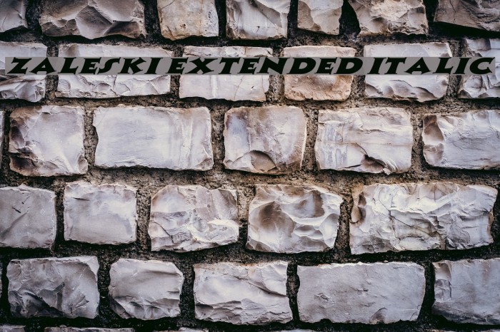 Zaleski Extended Italic Font examples