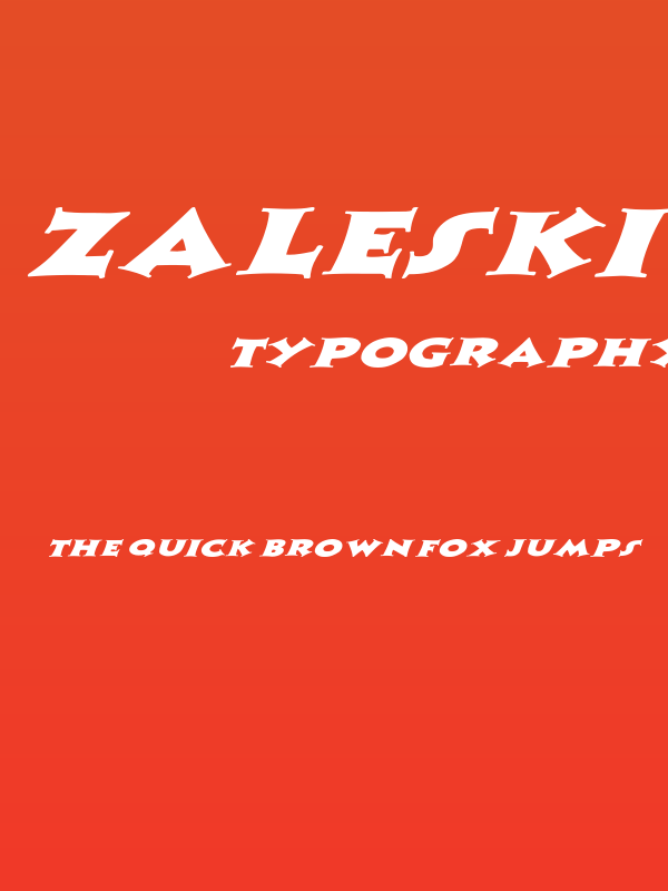 Zaleski Extended Italic Poster