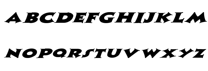 Zaleski Extended Italic Font LOWERCASE