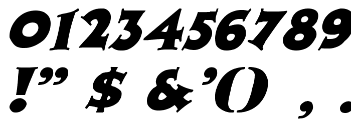 Zaleski Italic Font OTHER CHARS