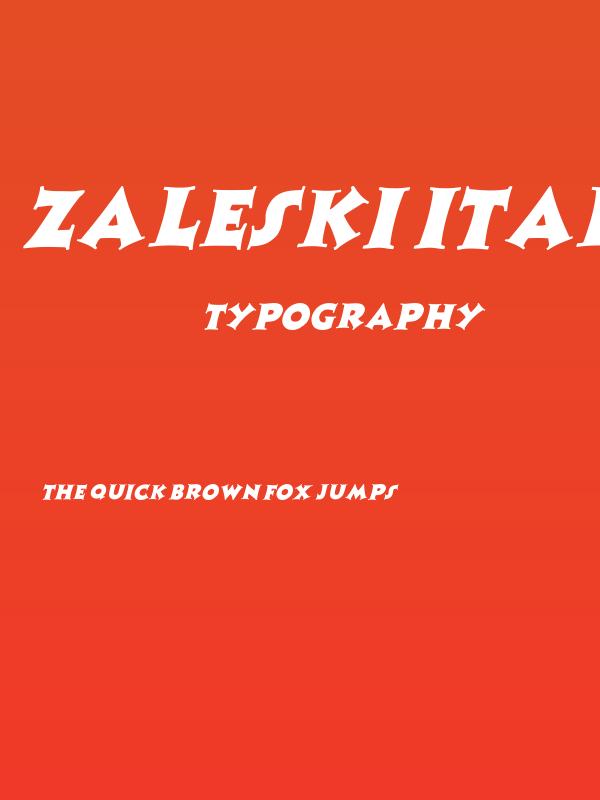 Zaleski Italic Poster