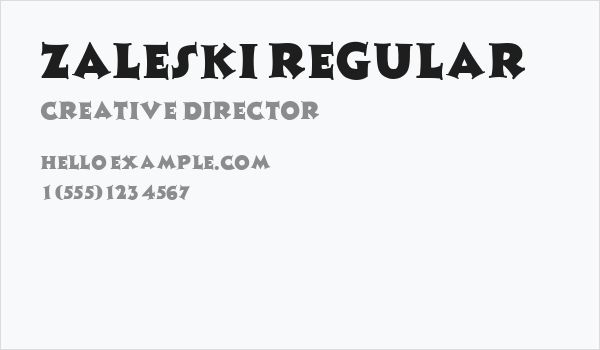 Zaleski Regular Business Card