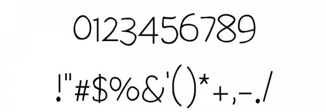 Zalight Light Font OTHER CHARS