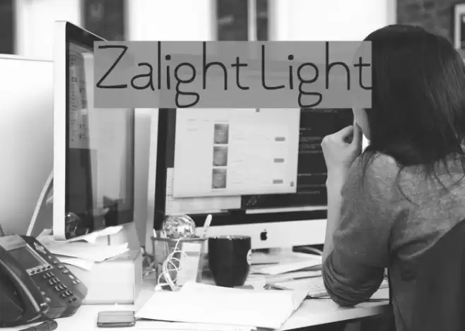 Zalight Light Font examples