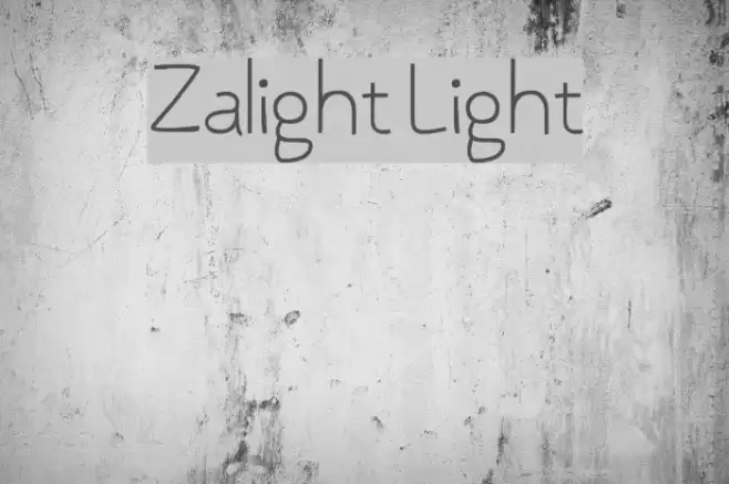 Zalight Light Font examples