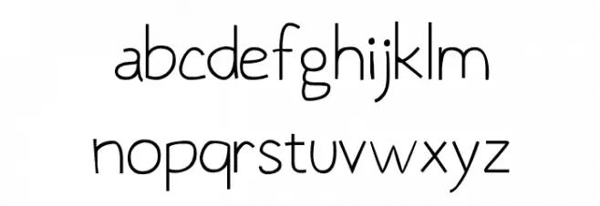 Zalight Light Font LOWERCASE