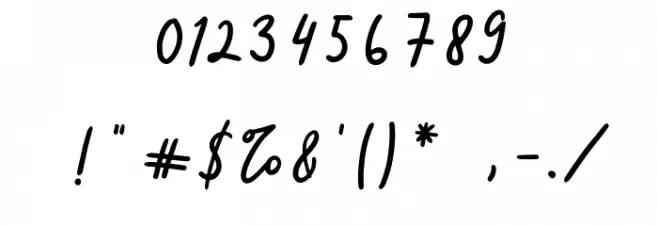 Zalitta Font OTHER CHARS