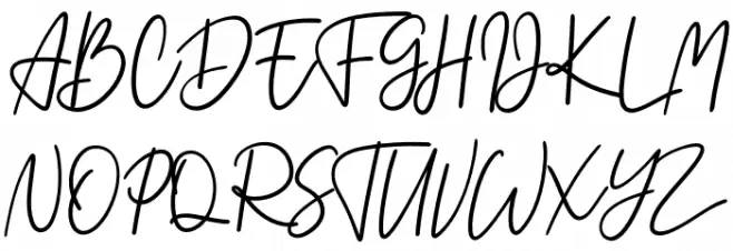 Zalitta Font UPPERCASE