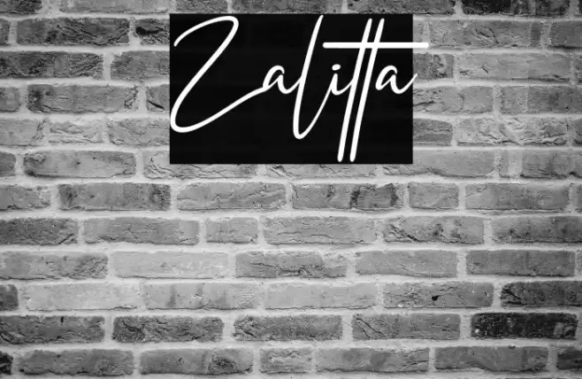 Zalitta Font examples