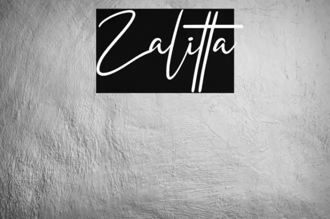 Zalitta Font examples