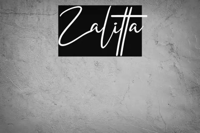 Zalitta Font examples