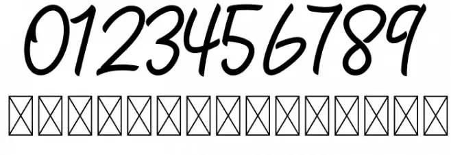 Zallia Free Font OTHER CHARS