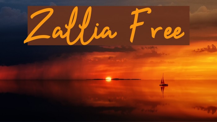Zallia Free Font examples