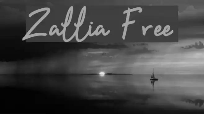 Zallia Free Font examples