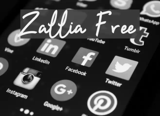 Zallia Free Font examples