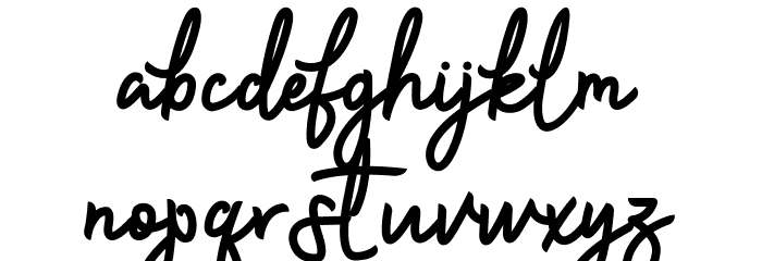 Zallia Free Font LOWERCASE