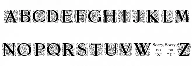 Zallman Caps फ़ॉन्ट लोअरकेस