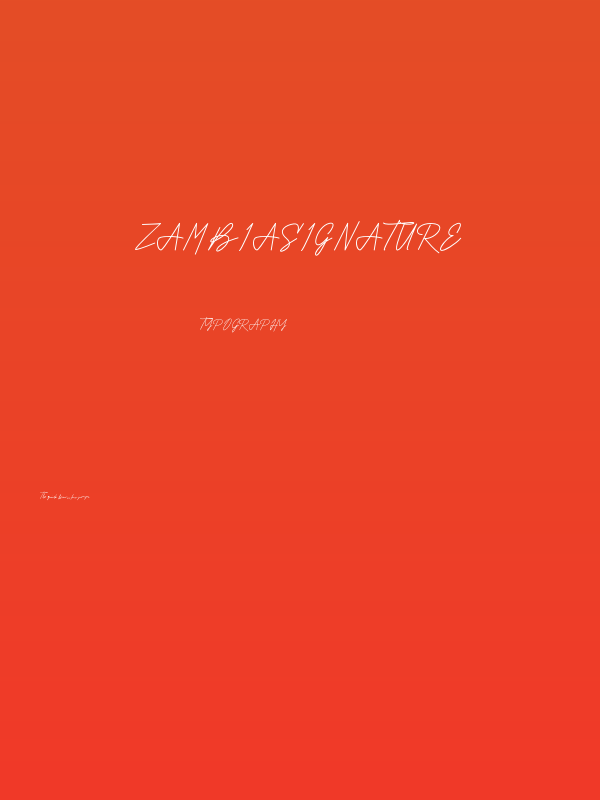 ZambiaSignature Poster