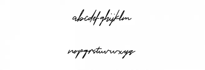 ZambiaSignature फ़ॉन्ट लोअरकेस