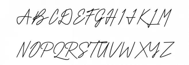 ZambiaSignature 字体 大写