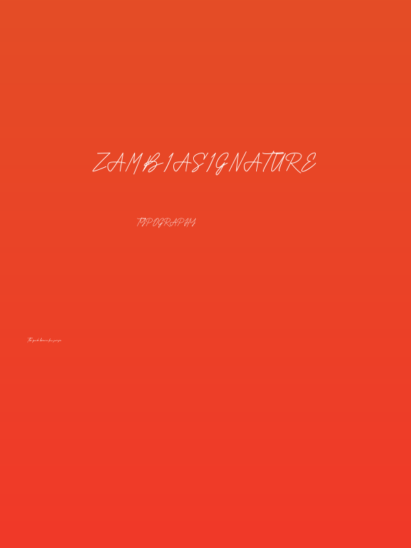 ZambiaSignature Poster