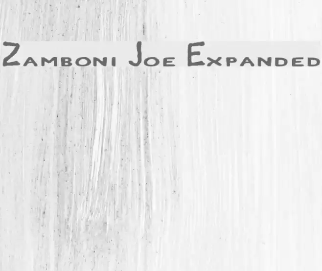 Zamboni Joe Expanded Шрифта examples